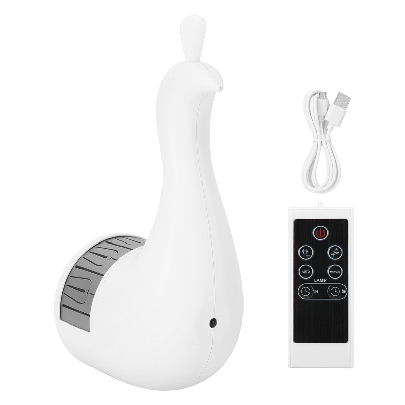 PeacockShaped Projection Lamp Decorative Light Touch Control ABS Nightlight Bedroom(White
