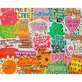 25pc Inspirational Motivational Mental Health Cute Saying Stickers Laptop Book