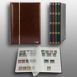 Prophila 16 White Pages A5 Stamp Pocket Book Brown Cover