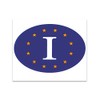 Quattroerre Stickers Oval Italy-Europe, 10 x 12 cm