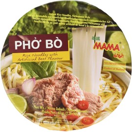 Generic NineChef Spoon Plus MAMA Instant Rice Soup Bowl Noodle In Vietnamese Style Pho Bo Beef Flavor 12 Bowl