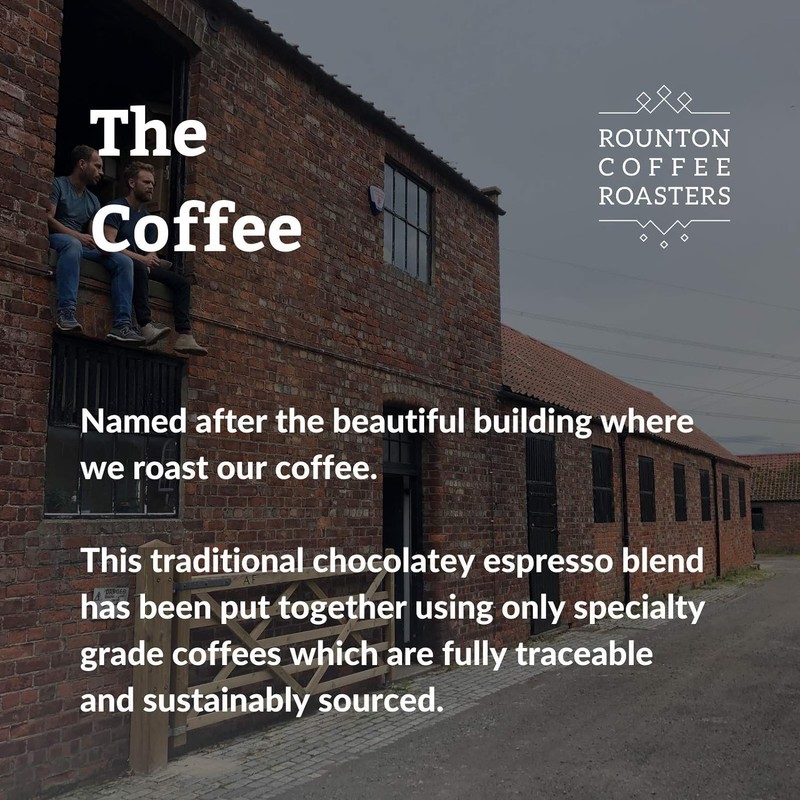 Rounton Coffee Roasters Granary Blend Coffee Beans, Medium Roast Speciality