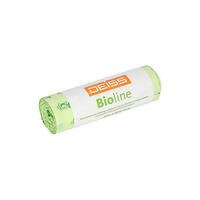 DEISS Bioline Organic Bin Liners 30 L, Compostable, Pack of