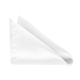 Moda Di Raza Pocket Squares For Mens 10 x 10 Hanky Satin Handkerchiefs, Solid Colors Handkerchief for men White