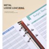 tooloflife A6 PU Leather Notebook Binder Suit Refillable 6 Ring