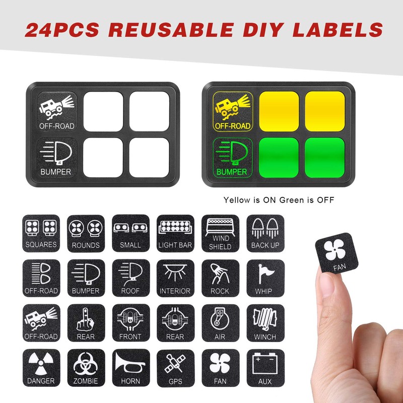 6 Gang Switch Panel Kit, Auto Power Plus Circuit Control