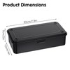 Steel Storage Box with Hinged Lid, 2 Pack Metal Container
