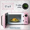 Nostalgia Retro Compact Countertop Microwave Oven 0.7 Cu. Ft. -700-Watts