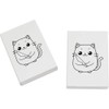 2 x 45mm 'Cute Angry Cat' Erasers/Rubbers (ER00044368)