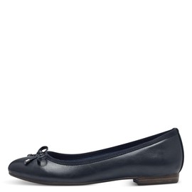 MARCO TOZZI Women's Ballerina Bow Round Shape Slipper 2-22137-42, Size: 38 EU, Colour: Blue, blue