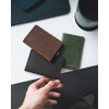 VULKIT Leather Business Card Holder 2 Sided Slim Business Name