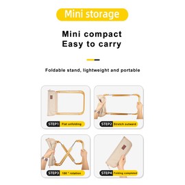 THE LIMIT Mini Camping Stool, Pocket Handbag Stool, Folding Stool with Carry Bag, for Travel, Hiking, BBQ, Fishing, Leisure, Lightweight Outdoor Stool (Black)