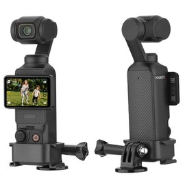 OSMO Pocket 3 Expansion Adapter Frame with Dual Cold Shoe 1/4" for DJI OSMO Pocket 3 Accessories Tripod/Extension Arm, Backpack Chest Neck Bike Mount