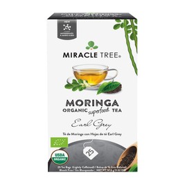 Miracle Tree - Organic Moringa Superfood Tea, 25 Individually Sealed Tea Bags, Earl Grey (Keto, Detox, Energy & Immunity Booster, Vegan, Gluten-Free, Organic, Non-GMO, Caffeine-Free)