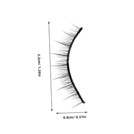 TEHAUX 1 Pair Doll False Eyelashes Fake Eyelashes Doll Making Accessories Eyelashes for Dolls and Crafts Dolls Eye Make up Accessory Fake Lashes Doll Lashes Long Eyelashes Black