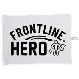 Hippowarehouse Frontline Hero Tea Towel Eco Printed Dish Cloth Kitchen accessory 50cmx70cm 100% Cotton
