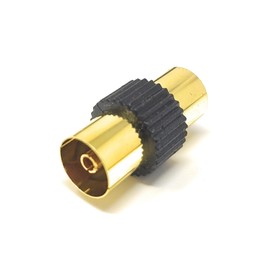 Maincore 10m long Right Angle TV/AV Aerial Antenna Coaxial Cable Lead (Male to Male) with Coupler (10m, Black)