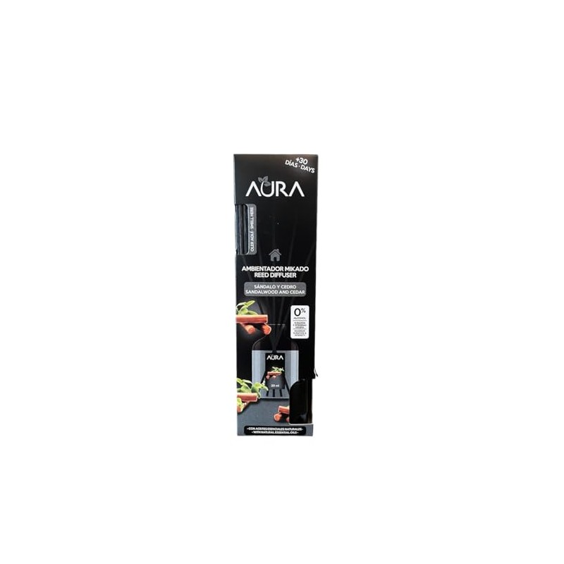 Aura Aromatizante/ambientador Mikado Varillas 30ml (Sandalo Cedro)