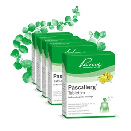 Pascoe Pascallerg: for hay fever - for allergic itching in the nose and eyes - supports with allergic flow rhinitis - with wild jasmine - gluten-free - from 1 year (5 x 100 tablets)