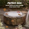 Dollate Fire Pit Lid 28 inch Drop-in Fire Pit Cover