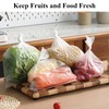 Plastic Produce Bags for Groceries,30x40cm(12x16in) Durable Clear Food Storage Bags