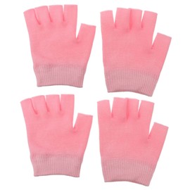 Beavorty 2pairs Moisturizing Gel Gloves for Women Fingerless Spa Gloves for Hand Absorption Comfort for Overnight Use for Dry Cracked Skin Repair