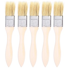 5 Pieces Wooden Handle BBQ Brush Kitchen Accessories for Outdoor Camping Baking Grilling