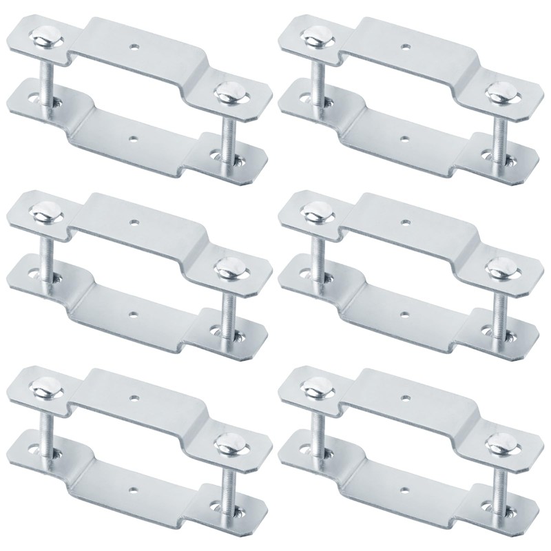 GBGS 6 Pcs Square Tube Fence Line Rail Bracket,2-1/2" x
