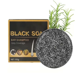 Gray Reverse Bar, Grey Shampoo Soap, Mane Gray Reverse Bar, Darkening Shampoo Bar, Black Soap, Nourishing & Moisturizing, Oil Control, Cleaning Hair for Gray Hair