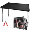 QWORK® Rear Barn Door Awning Cover, 600D Oxford Fabric Waterproof