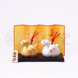 Yakushigama Ayao Good Fortune Susumi Fukuju Golden and Silver Earthen Bell [69], 2025, 2025, Zodiac Snake, New Year, Figurine, Lucky Charm