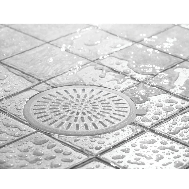 InterDesign Metro Ultra Shower Stall Drain Protector - Gray/Silver