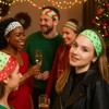 Breathffy 6 Pcs Christmas Headbands for Women Xmas Striped Non
