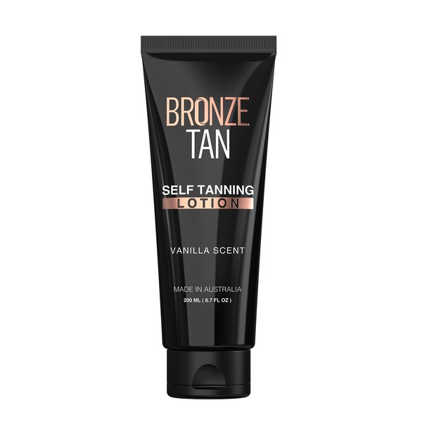 Self Tanning Lotion Self Tanner for Face and Body - Vanilla Scented Sunless Tanning Lotion - Self Tanner Lotion no Color Guide by Bronze Tan (200ml/6.76 fl oz)