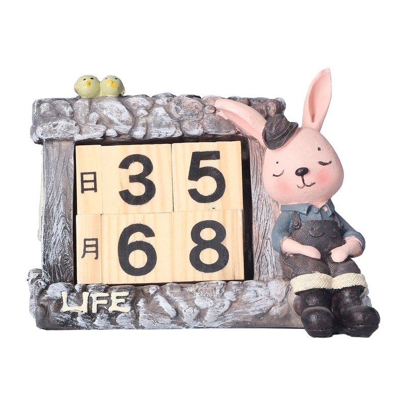 Innovative Rabbits Cabin Calendar Decorative TV Cabinet Decoration for Wedding