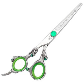 Washi Beauty - Lefty Green Creation 5.5" Convex Edge Offset Hair Shear/Scissor
