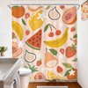 Imirell Fruit Summer Shower Curtain 60Wx72H Inches Strawberry Watermelon Tropical