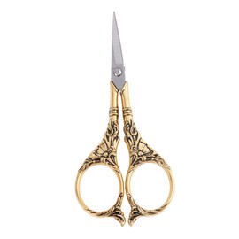 Operitacx Antique Style Sewing Scissors with Lily Pattern Thread Cutter Made of Stainless Steel and Zinc Alloy Ergonomic Handle Lightweight and Portable for Sewing and Trimmers