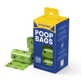 PawView Dog Poop Bags, Guaranteed Leak Proof and Extra Thick Poop Bag Rolls for Dogs, Lavender Scented, 120 Count