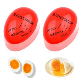 2 x Egg Timer, Heat Sensitive Colour Change Egg Timer, Unlimited Reuse, Environmentally Friendly Resin for Breakfast at Home