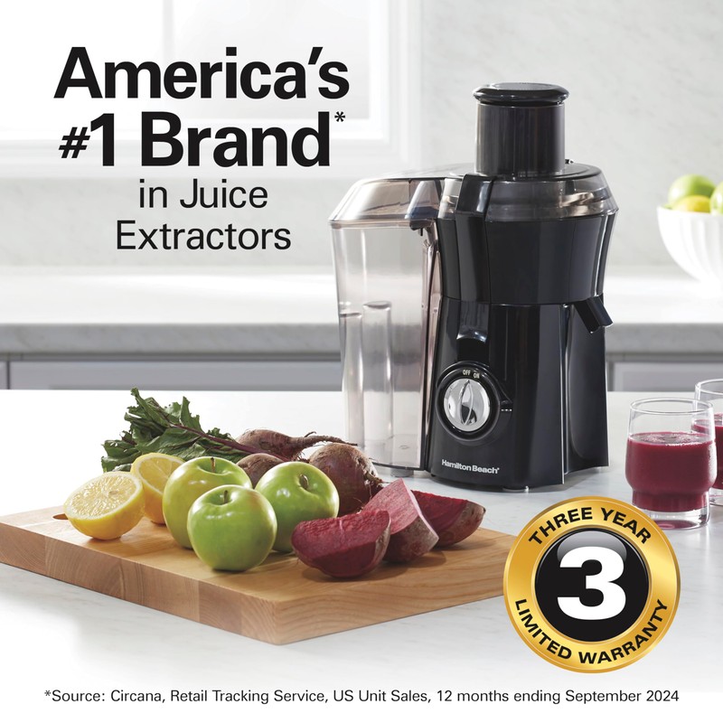 Hamilton Beach Juicer Machine, Big Mouth 3” Feed Chute for