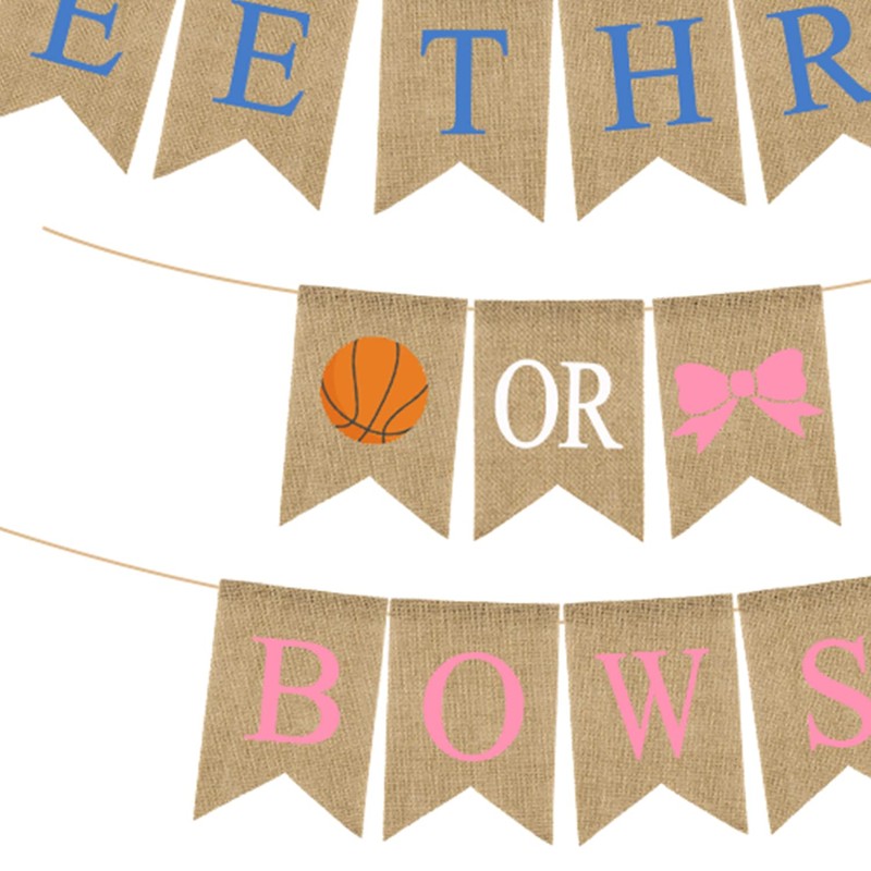 Freethrows or Bows Gender Reveal Banner