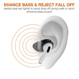 Eartips for AirPods 3rd Generation Ear Tips Grip Earbuds Cover Earpads with S M L Size by TENNMAK (Black)