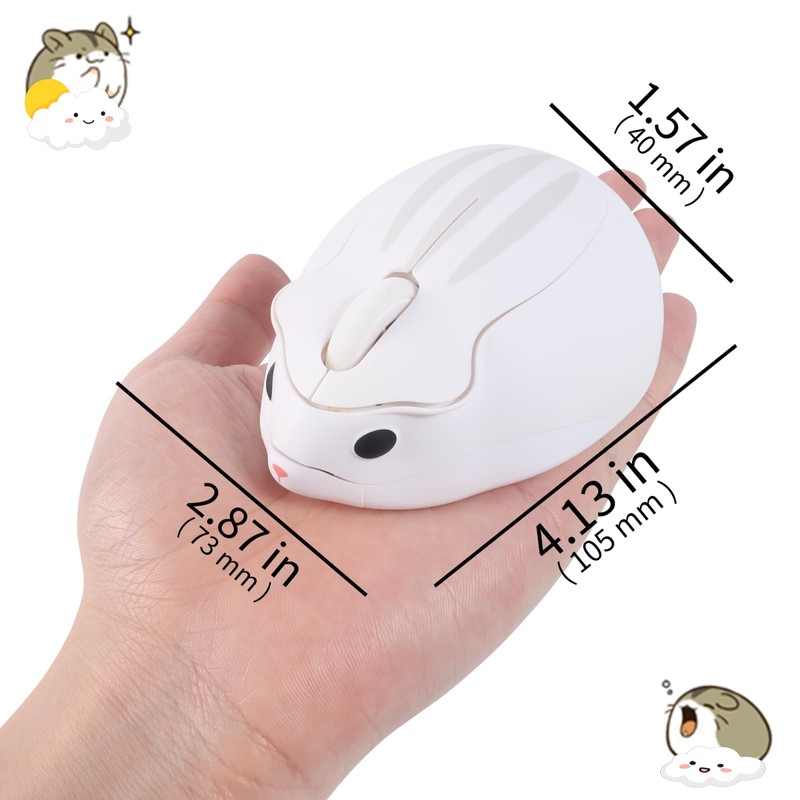 Wireless Mouse,2.4G GHz Gaming Mouse with a USB Receiver, Cute