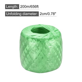 MECCANIXITY Polyester Nylon Plastic Rope Twine Household Bundled for Packing Gardening Craft,200m Length,Green Pack of 1