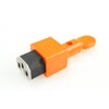 Accuform Orange Power Cord Plug Lockout (IEC Plug), Nylon Plastic,