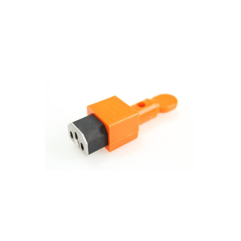 Accuform Orange Power Cord Plug Lockout (IEC Plug), Nylon Plastic,