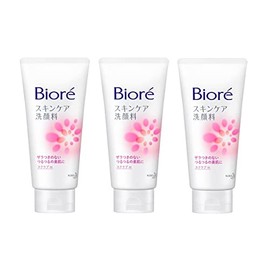 Biore Skin Care Facial Cleanser, Scrub, 4.6 oz (130 g), Set of 3