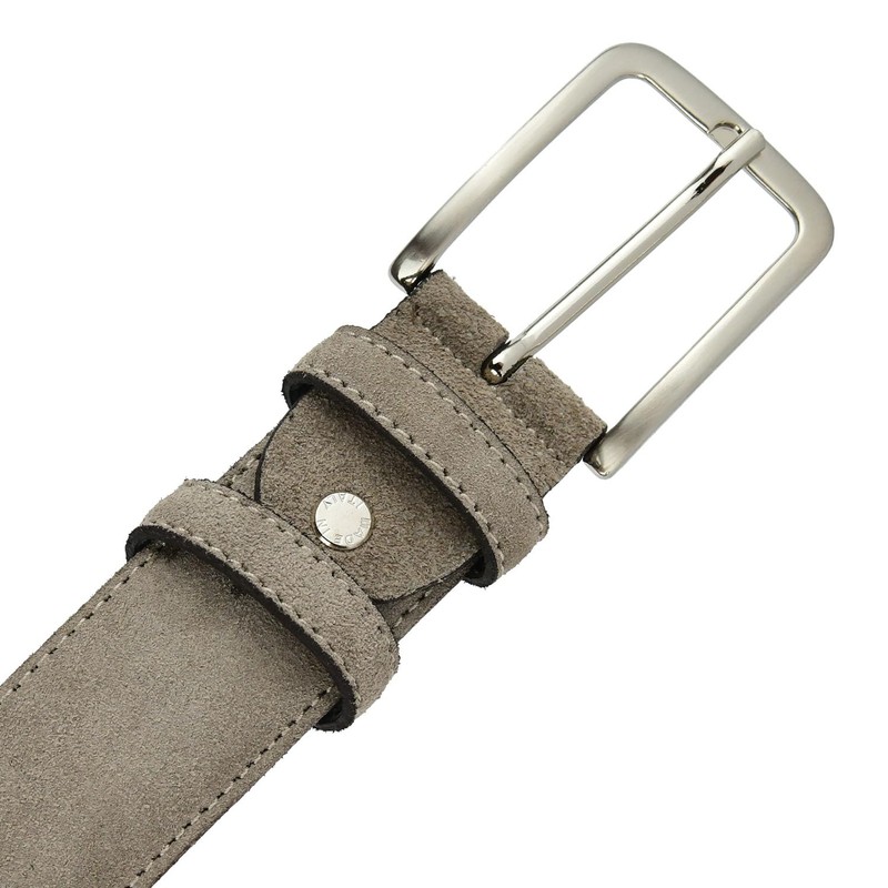 GRESEL Women's and Men's Suede Belt, Genuine Leather, Made in