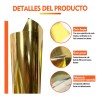 30pzs Cartulina Metálica Espejo Metalizada A4 Dorado
